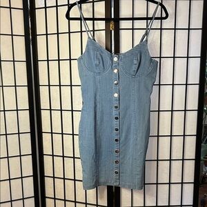 Fashion Nova Blue Denim Mini Dress